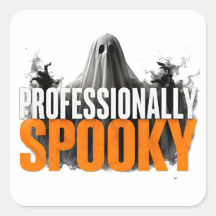 Sticker Carré 👻 Citation Gif drôle et effrayant pour Halloween 