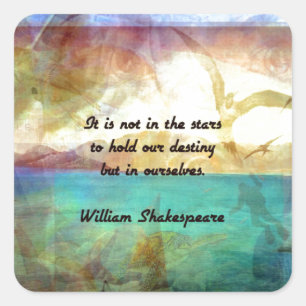 Sticker Carré Citation Inspirationnelle De Shakespeare Sur La De