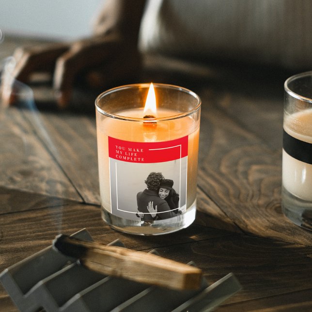 Sticker Carré Citation romantique et photo | Cadeau Valentines (Créateur téléchargé)