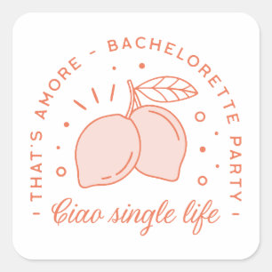 Sticker Carré Citations drôles de soirée de jeune fille italienn