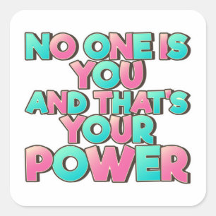 Sticker Carré Citations Inspirationnelles Mignonnes