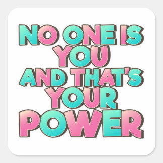 Sticker Carré Citations Inspirationnelles Mignonnes