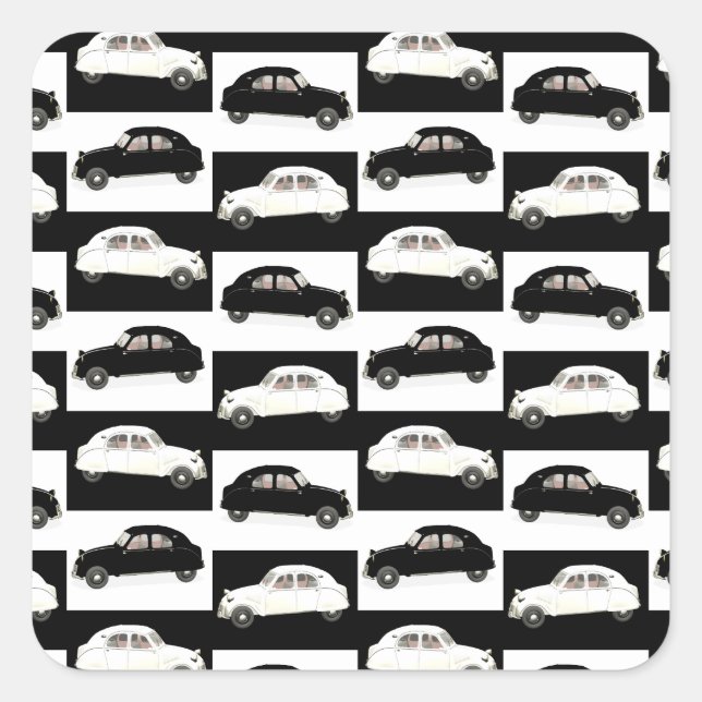 Sticker Carré Citroen 2CV (Devant)