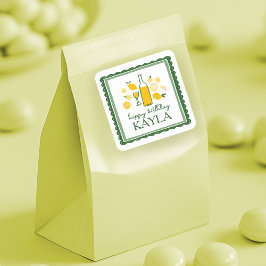 Sticker Carré Citron Limoncello Lemonade Anniversaire PERSONNALI