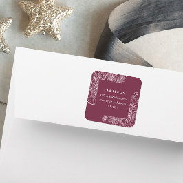 Sticker Carré Citrus et épices | Adresse de retour de vacances