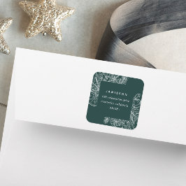 Sticker Carré Citrus et épices | Adresse de retour de vacances