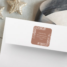 Sticker Carré Citrus et épices | Adresse de retour de vacances