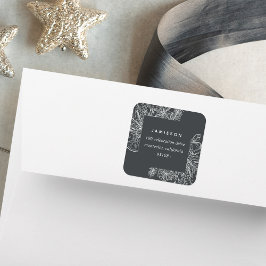 Sticker Carré Citrus et épices | Adresse de retour de vacances