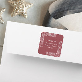 Sticker Carré Citrus et épices | Adresse de retour de vacances