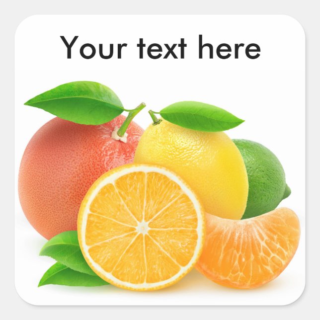 Sticker Carré Citrus fruits (Devant)