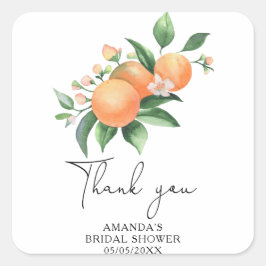Sticker Carré Citrus - Merci Mariage