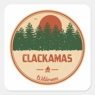 Sticker Carré Clackamas Wilderness Oregon