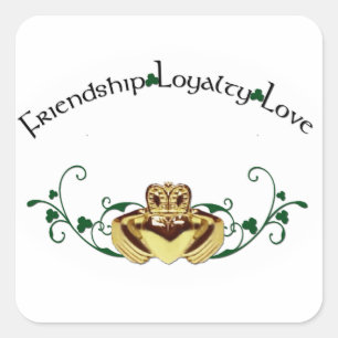 Sticker Carré Claddagh / Claddaugh