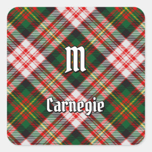 Sticker Carré Clan Carnegie robe Tartan