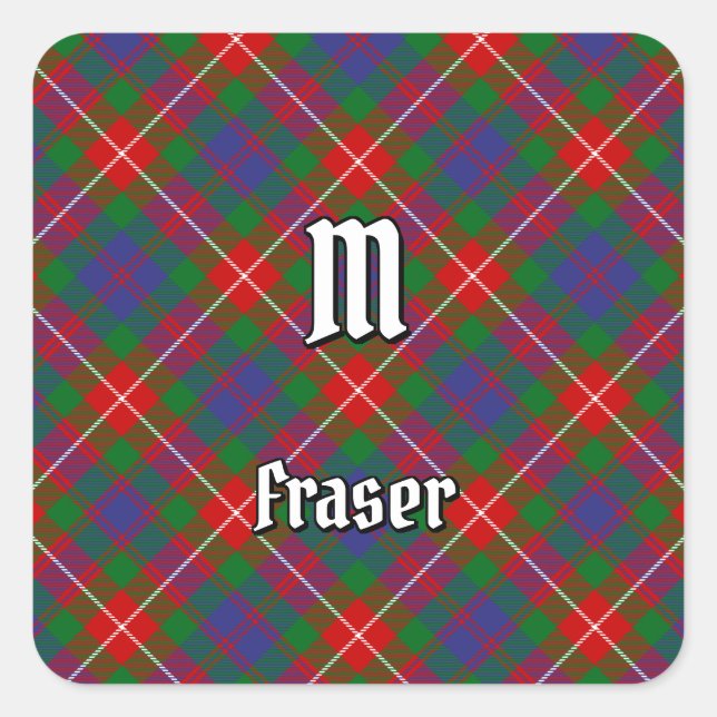Sticker Carré Clan Fraser de Lovat Tartan (Devant)