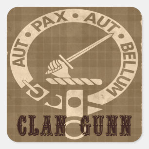 Sticker Carré Clan Gunn Sepia