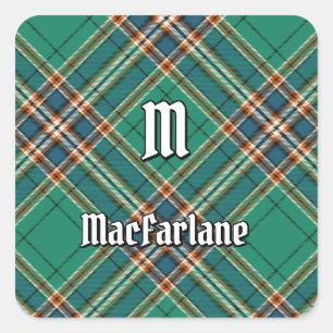 Sticker Carré Clan MacFarlane Tartan de chasse antique