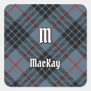 Sticker Carré Clan MacKay Blue Tartan