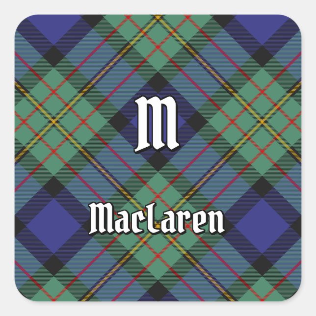 Sticker Carré Clan MacLaren Tartan (Devant)
