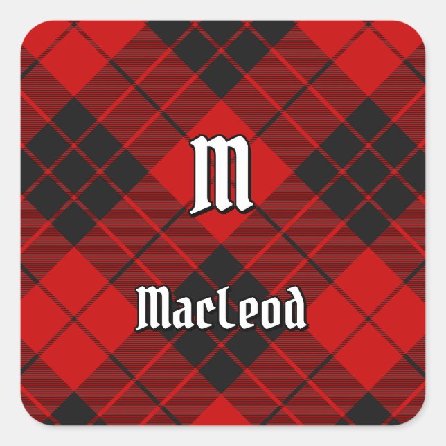 Sticker Carré Clan Macleod de Raasay Tartan (Devant)