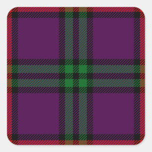 Sticker Carré Clan Montgomery Tartan