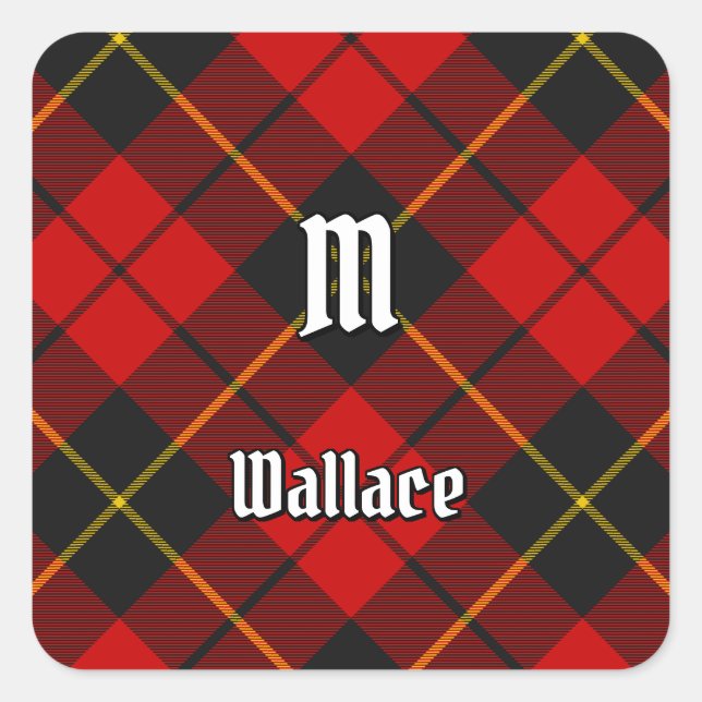 Sticker Carré Clan Wallace Tartan (Devant)