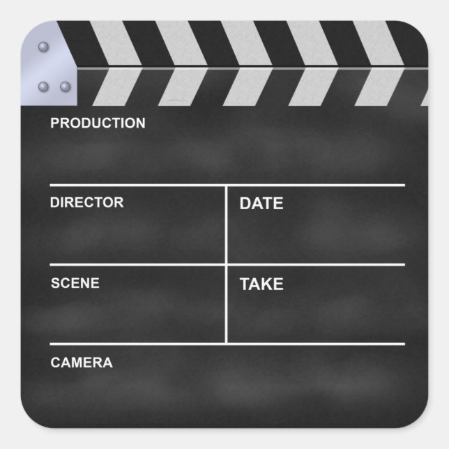 Sticker Carré Clapperboard cinéma "It's my Life" (Devant)