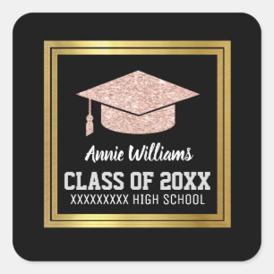 Sticker Carré classe de / collant de diplôme scolaire pour une 