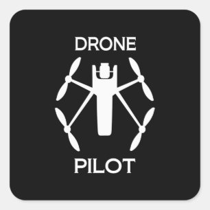 Sticker Carré Classes Pilote de drone
