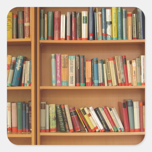 Sticker Carré Classic book shelf pattern (Devant)