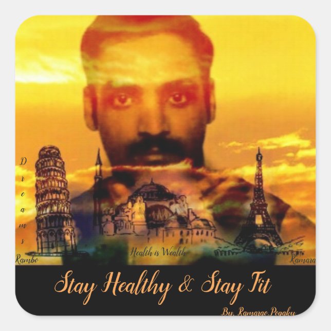 Sticker Carré Classic Square (Devant)