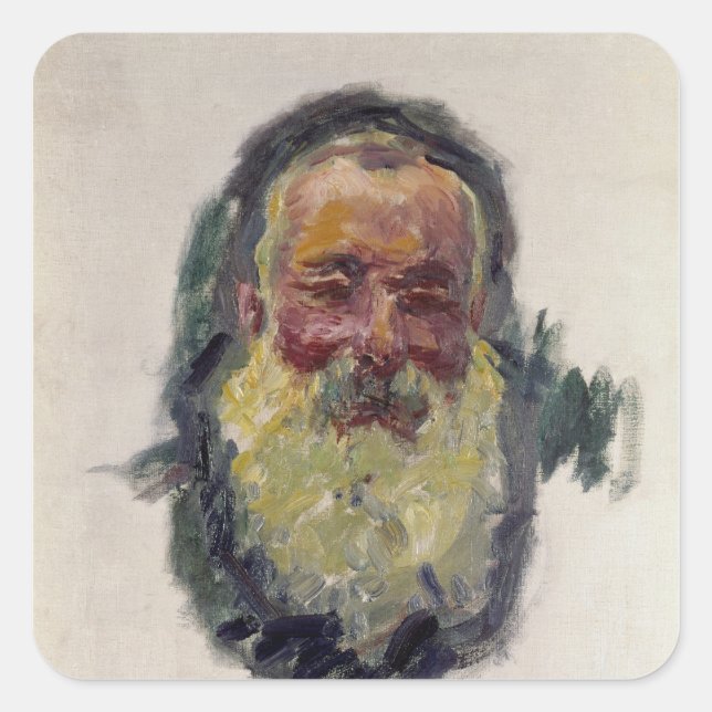 Sticker Carré Claude Monet | Autoportrait, 1917 (Devant)