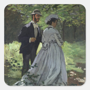 Sticker Carré Claude Monet   les auditeurs d'un