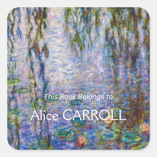 Sticker Carré Claude Monet - Lys d'eau (Devant)