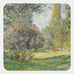 Sticker Carré Claude Monet  Paysage : Le Parc Monceau