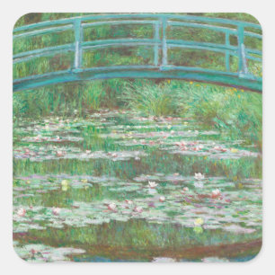Sticker Carré Claude Monet pont de football japonais. Impression