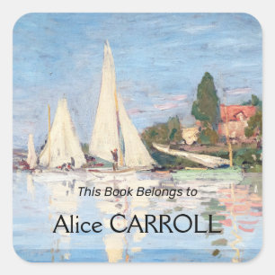 Sticker Carré Claude Monet - Régates à Argenteuil