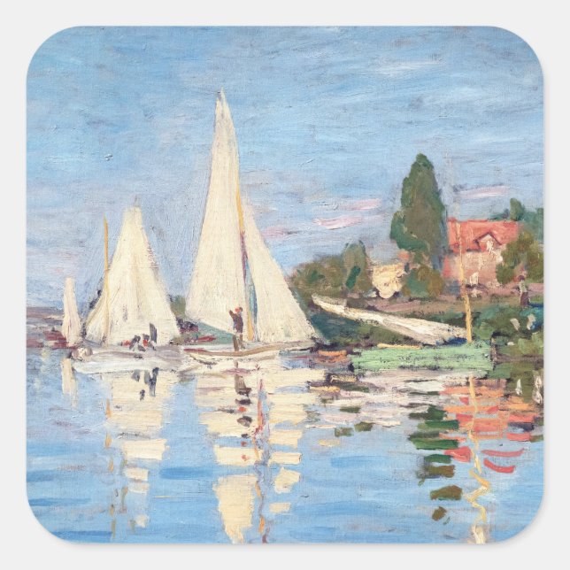 Sticker Carré Claude Monet - Regattas à Argenteuil (Devant)