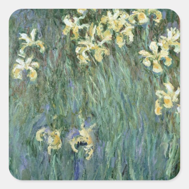 Sticker Carré Claude Monet | The Yellow Irises (Devant)