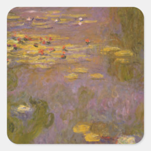 Sticker Carré Claude Monet   Water Lilies nymphées