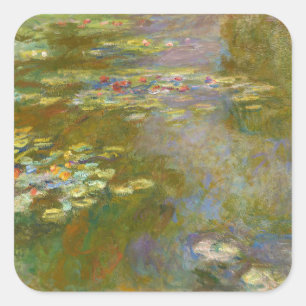 Sticker Carré Claude Monet - Water Lily Pond 1917