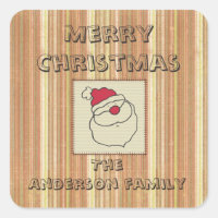 Clause Santa de patchwork amusant rétro