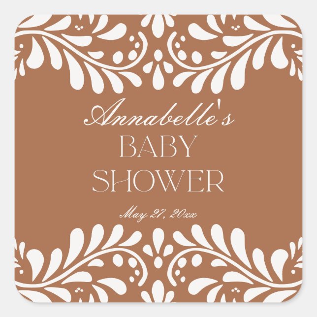 Sticker Carré Clay Talavera Carreaux Espagne Baby shower Fiesta (Devant)
