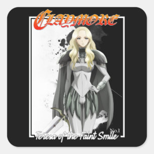 Sticker Carré Claymore - Teresa du sourire faible