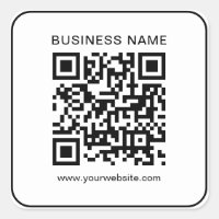 Client Simple Modèle Business QR Code Blanc