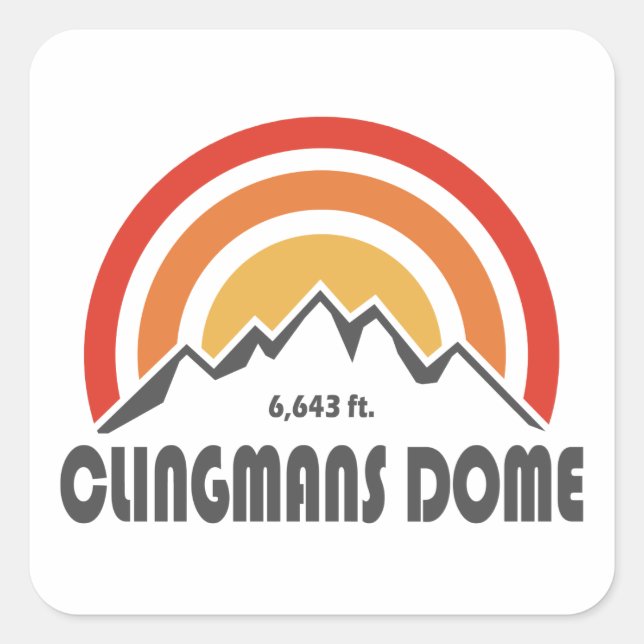 Sticker Carré Clingmans Dome (Devant)