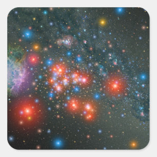 Sticker Carré Cluster Red Super Giant