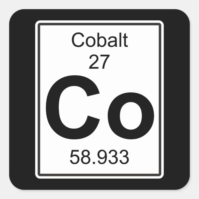 Sticker Carré Co - Cobalt (Devant)