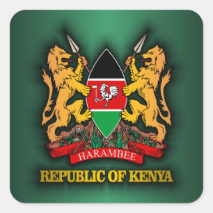 Sticker Carré COA du Kenya