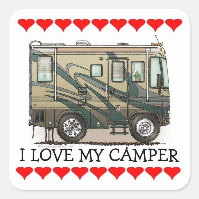Sticker Carré Coach Home Motorhome (Devant)